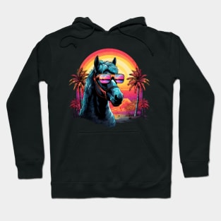 Retro Wave American Horse Hoodie